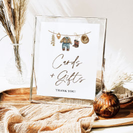 Póster Niño pequeño, Rótulo de libros y regalos de rodeo