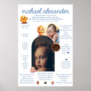 Póster Niño que cumple un primer año de vida