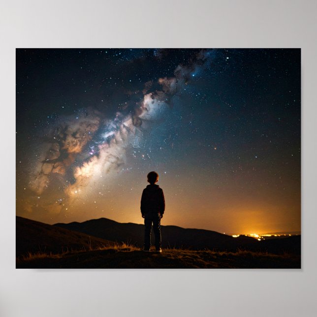 Póster Niño que mira fijamente (Frente)