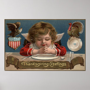 Póster Niño que ruega en la Cena-Tabla