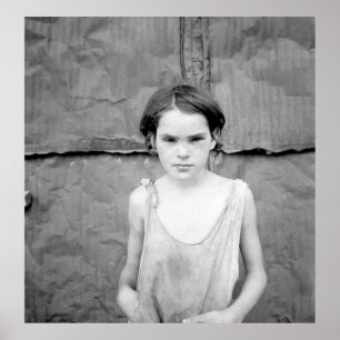 Póster Niño que vive en el shacktown del Oklahoma City -