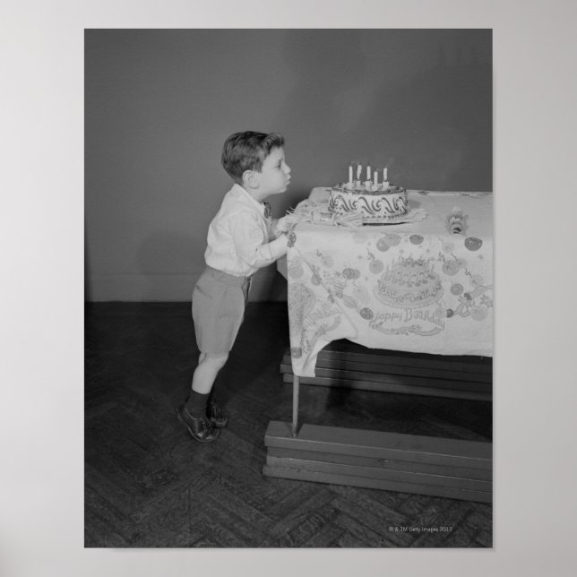Póster Niño Soplando Velas (Frente)