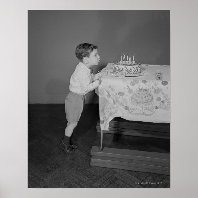 Póster Niño Soplando Velas (Frente)