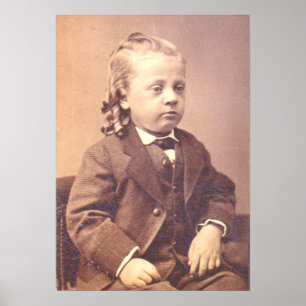 Póster Niño victoriano de desafortunado estilo de cabello