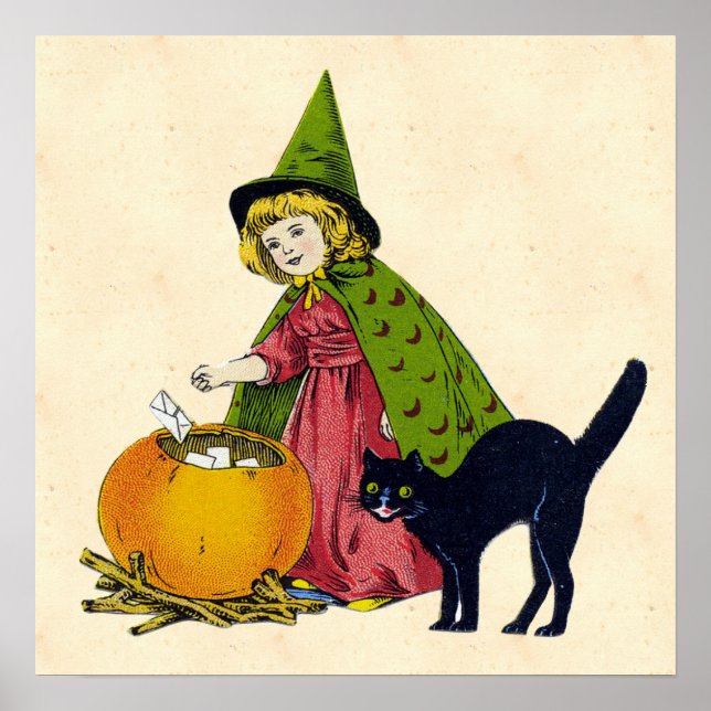 Póster Niño Vintage Halloween (Frente)