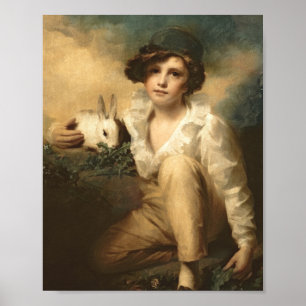 Póster Niño Y Conejo De Sir Henry Raeburn