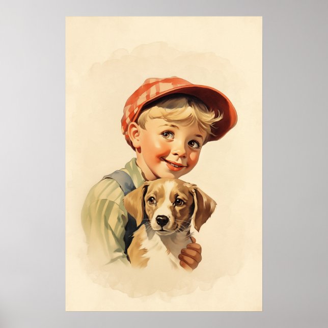 Póster Niño y perro (Frente)