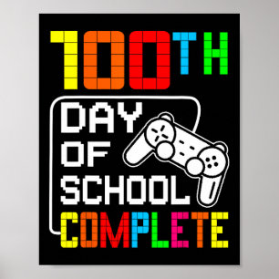 Póster Niños 100º Día De Colegio Juego De Video Completo