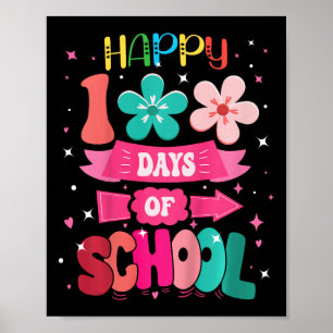 Póster Niños 100 Días De Escolar Camisas Chica 100º D