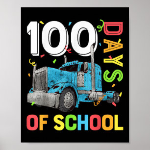 Póster Niños 100 Días De Maestros Escolares 100 Días De S