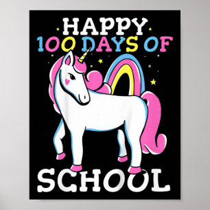 Póster Niños 100 días felices a los Chicas escolares de 1