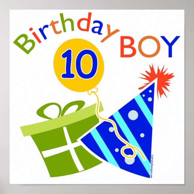 Póster Niños 10 años (Frente)