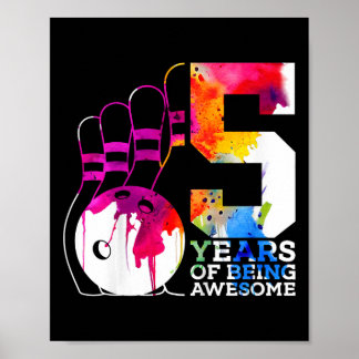 Póster Niños 5 Años De Ser Fabulosos Bolos 5 Años
