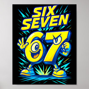 Póster Niños 67 Seis Siete Rotación Cerebral Italiana 6 7