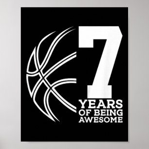 PÓSTER NIÑOS 7 AÑOS DE SER MAGNÍFICOS BALONCESTO 7° NACIM