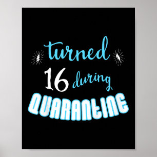 Póster Niños adolescentes 16º cumpleaños Gracioso punto d