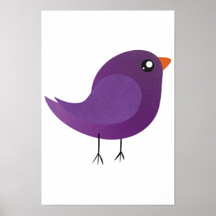 Póster Niños adorables pájaros
