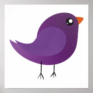 Póster Niños adorables pájaros