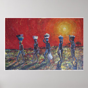 Póster Niños africanos del sol