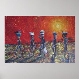 Póster Niños africanos del sol