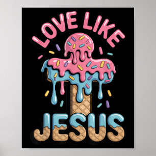 Póster Niños Amor Como Jesús Helado Cristiano Goteo Chico