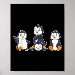 Póster Niños Animal Lindo Pingüino