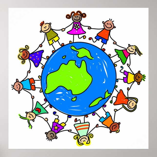 Póster Niños australianos (Frente)