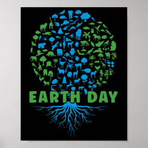 Póster Niños Camisas del Día de la Tierra