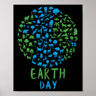 Póster Niños Camisas del Día de la Tierra 2