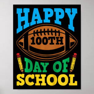 Póster Niños Chicas de 100 días de colegio Felices 100 dí