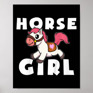 Póster Niños Chicas de caballos malcriados Pony Maid Gall