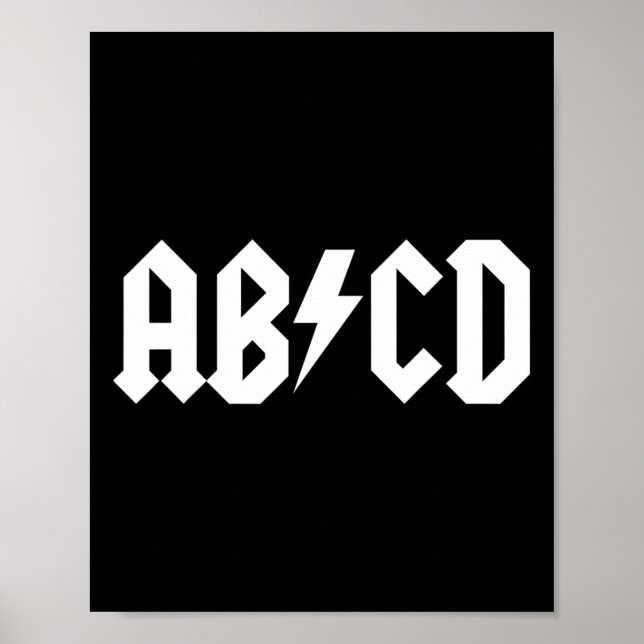 Póster Niños Chicas maestros de rock de ABCD de vuelta a  (Frente)