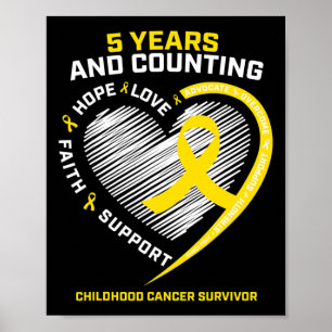 Póster Niños Chicas niños niños 5 años Cáncer infantil de