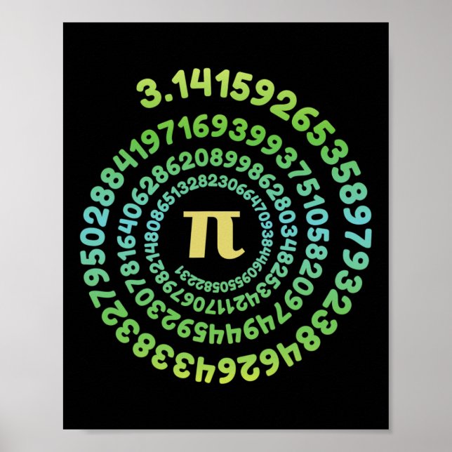 Póster Niños Chicas Pi Day Infinity Math Lover Nerd Geek  (Frente)