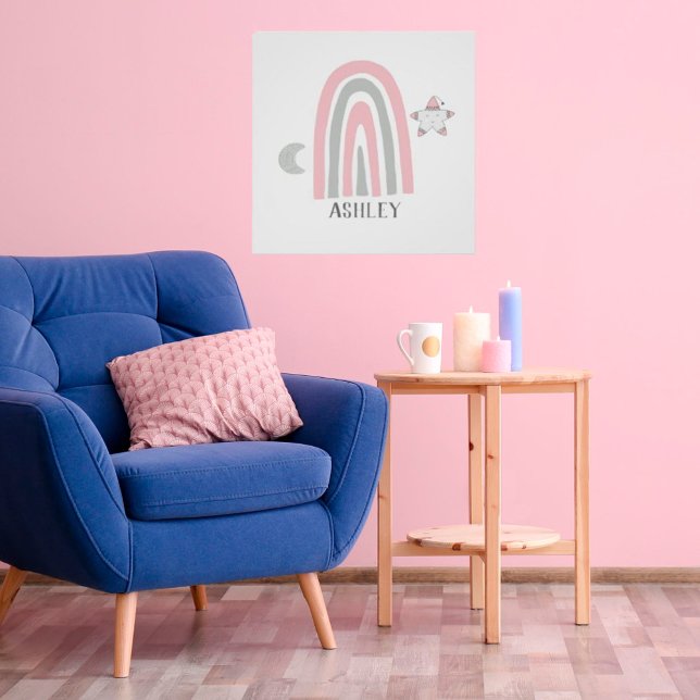 Póster Niños con un arco iris rosa y gris moderno persona (Subido por el creador)