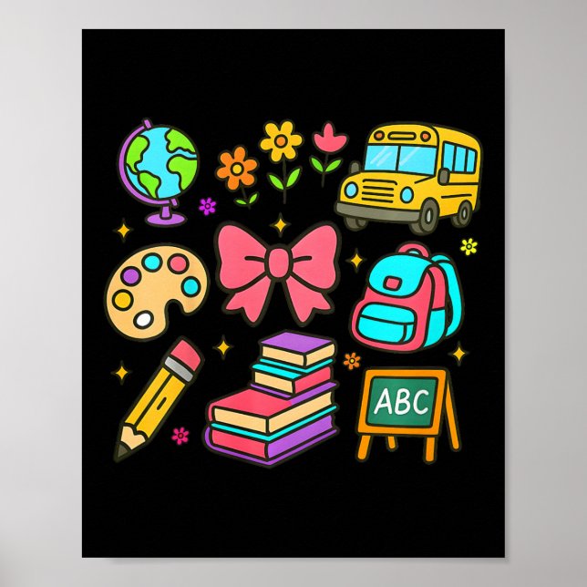 Póster Niños Coquette de vuelta al cole  (Frente)