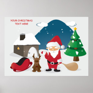 Póster Niños cortos que atraen a Navidades