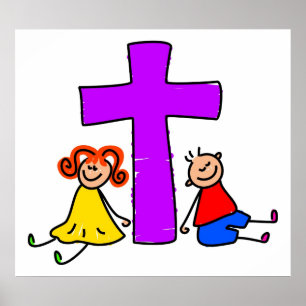 Póster Niños cristianos