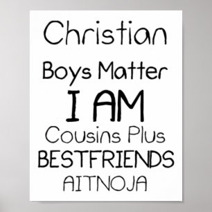 Póster Niños cristianos Soy Primos Más Mejores Amigos Aim