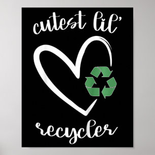 Póster Niños Cuestionan El Día De La Tierra Del Reciclado