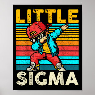 Póster Niños dabbing niños Pequeño Sigma gracioso general