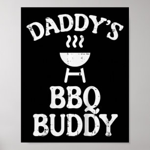 Póster Niños Daddys Bbq Buddy Cute Barbacoa Partida Famil
