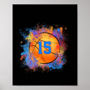 Póster Niños de 15 años 15 años niños de baloncesto Bo
