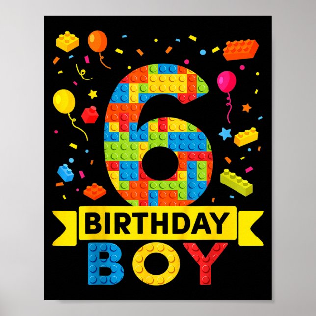 Póster Niños de 6 años Bloques de construcción Constructo (Frente)