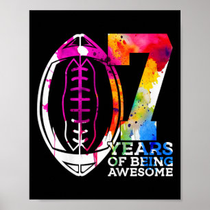 Póster Niños De 7 Años De Ser Fútbol Increíble Siete Años