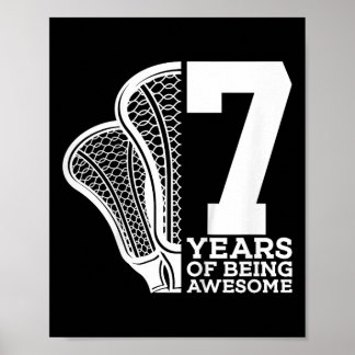Póster Niños De 7 Años De Ser Impresionante Lacrosse Sépt