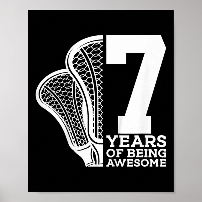 Póster Niños De 7 Años De Ser Impresionante Lacrosse Sépt (Frente)