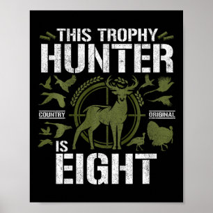 Póster Niños de 8 años de caza Fiesta de cumpleaños Duck