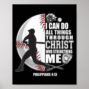 Póster Niños de camisa de béisbol Jesús Chica Cristo niño