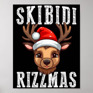 Póster Niños de carisma de renos geniales Skibidi Rizzmas